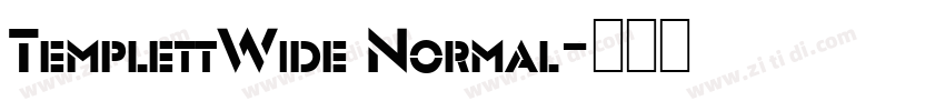 TemplettWide Normal字体转换